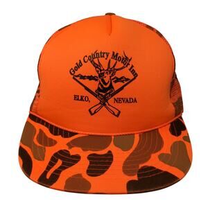 Gold Country Motor Inn Elko Nevada Trucker Hat Multicolor OS Camouflage Mohr's